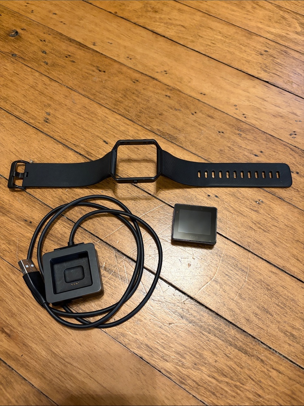 Black Square Fitbit Blaze with Charging Dock